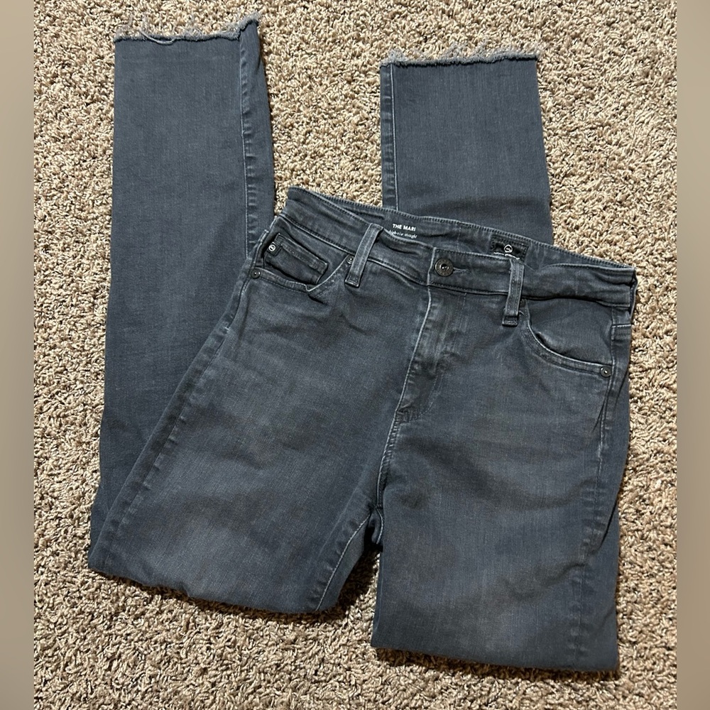 Adriano Goldschmied The Mari High Rise Straight Black Jeans Size 28